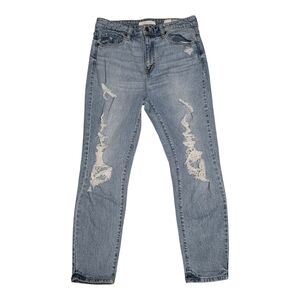 Eunina Light Blue Distressed Skinny Jeans